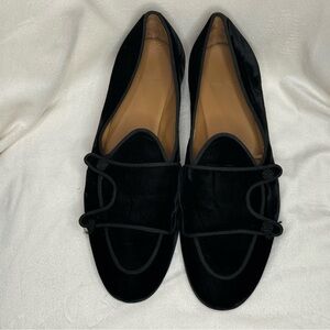 Classic Italian Black Velvet Men's Loafers